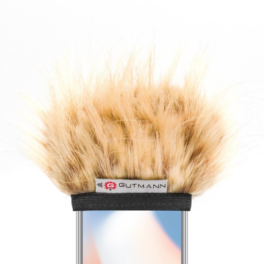 Gutmann Microphone Fur Windscreen Windshield for Samsung Galaxy S10 / S10+ Plus/CAMEL | Made in Germany