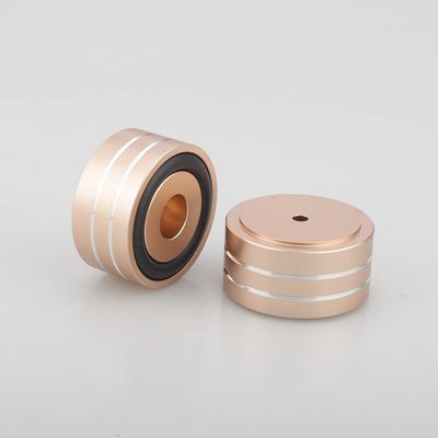 4Pcs HiFi AMP Speaker Aluminum Isolation Feet Pad Use For Turntable DAC Stereo Audio Speakers Amplifier Feet Pads 40x20mm (Color : Golden)