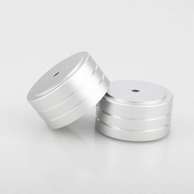 4Pcs HiFi AMP Speaker Aluminum Isolation Feet Pad Use For Turntable DAC Stereo Audio Speakers Amplifier Feet Pads 40x20mm (Color : Silver)