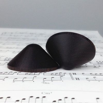 4PCS ebony wood Audio Isolation Shock Spikes Cones HiFi Mounts Stand Feet amplifier Speaker Shockproof Spikes Dia.43mm