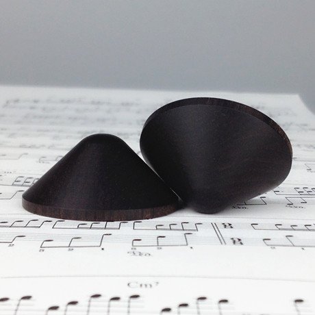 4PCS ebony wood Audio Isolation Shock Spikes Cones HiFi Mounts Stand Feet amplifier Speaker Shockproof Spikes Dia.43mm