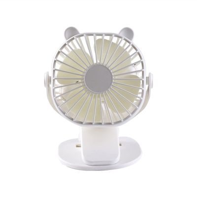 BENHAI Portable USB Desk Quiet Fan, Mini Fan 360 Rotation Angle Table Fan 3 Speeds Fan USB Fan for for Home Bed Office Outdoor Travel 4.7 X 2.4 X 6.3 INCH (Color : White)