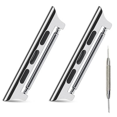 AISPORTS Compatible with Apple Watch Adapter 49mm 45mm 44mm 42mm, Apple Watch Band Connector Link Lug Adapter Metal Connection Clasp with Spring Bar for Apple Watch Ultra/iWatch Series 8/7/6/5/4/3/2/1