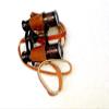 Ganga Nautical 4 inch Primitive Antique Style Brass Binocular with Leather Safety Cover Who Make it More Attractive & Unique, Vintage Gifts Telescope, Ideal for Gifting view 2