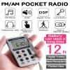 HanRongDa Portable Radio AM/FM Receiver with Excellent Reception and Stereo Sound, Pocket Radios with 58 Preset Stations, Built-in 500mAh Battery for Walking, Jogging, Mowing and Traveling HRD-103 view 2