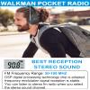 HanRongDa Radio Headphones Portable Stereo FM Radio with Best Reception, DSP Digital Personal Wireless Headset with Preset Stations, AA Battery Operated for Walking, Traveling, Jogging HRD-600 view 3