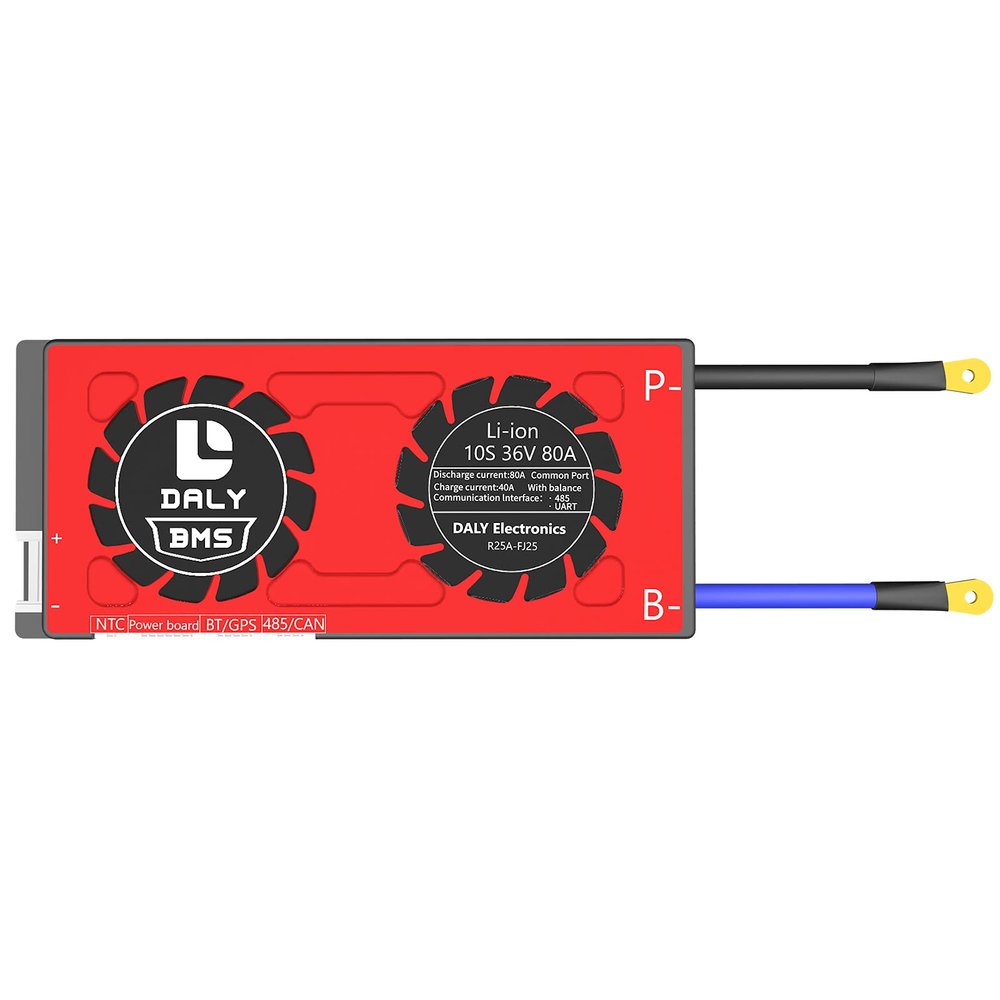 DALY SMART BMS Li-ion 10S 36V 80A with Programmable Bluetooth Module and Common Port
