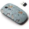 2.4G Wireless Mouse with Cute Pattern Design for All Laptops and Desktops with Nano Receiver - Bull Terrier Pitbull view 1