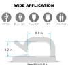 Adhesive Cable Clips White (60 PCS), Upgraded Wire Clips for Cable Management, Strong Cord Clips Wire Holders for The Wall, Under Desk, Led Strip, Electric Wires, Ethernet Cable Clips_Small view 3