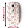 2.4G Wireless Mouse with Cute Pattern Design for All Laptops and Desktops with Nano Receiver - Cute Fox Flowers view 2