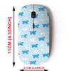 2.4G Wireless Mouse with Cute Pattern Design for All Laptops and Desktops with Nano Receiver - Blue Decorative Horses White view 2