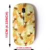 2.4G Wireless Mouse with Cute Pattern Design for All Laptops and Desktops with Nano Receiver - Bees Flowers Cute view 2