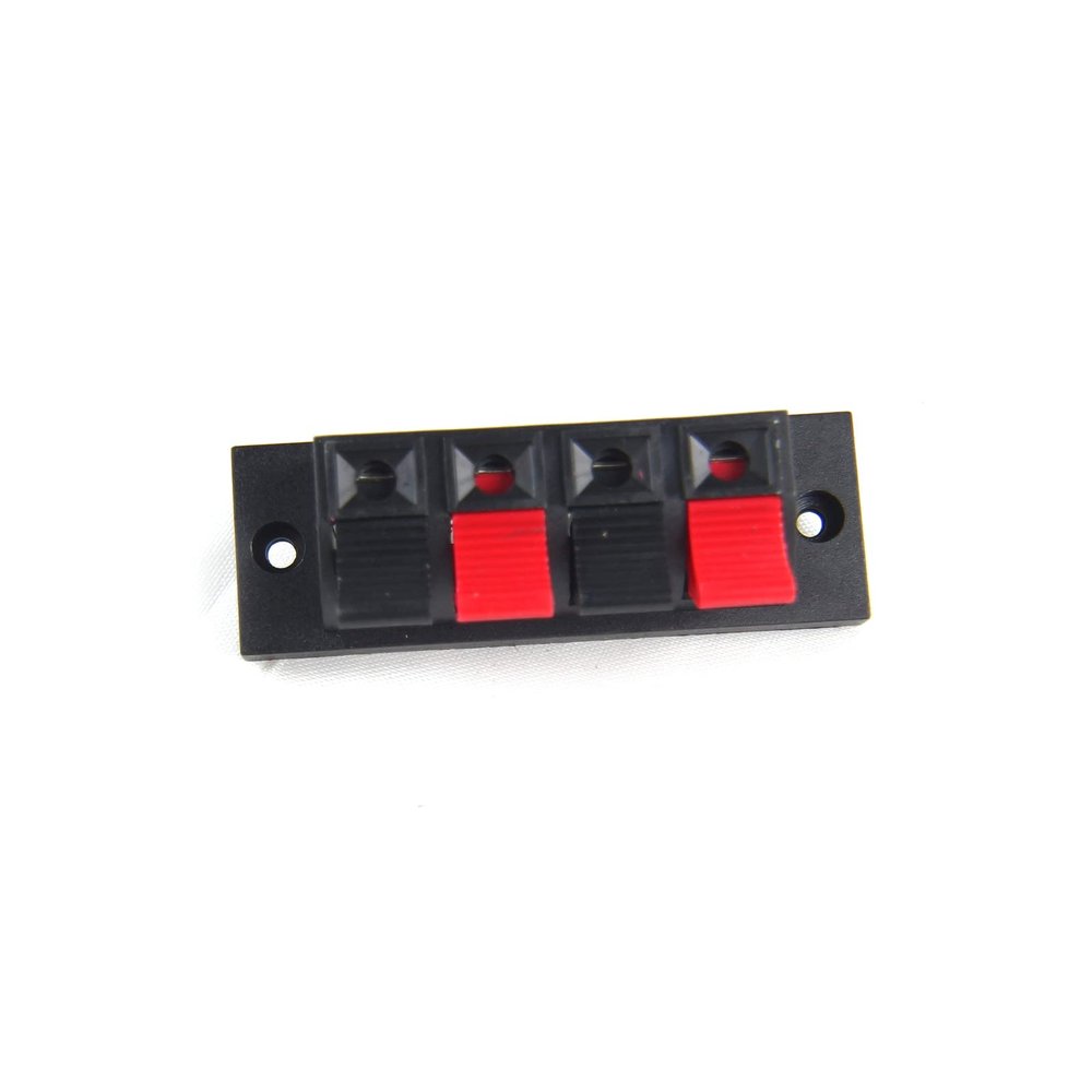 Audio Speaker Input Terminal Pair Wire Cable Connector Rectangle, 4-Slot 69.8mm (2 Pcs)