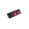 Audio Speaker Input Terminal Pair Wire Cable Connector Rectangle, 4-Slot 69.8mm (2 Pcs) view 2