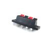 Audio Speaker Input Terminal Pair Wire Cable Connector Rectangle, 4-Slot 69.8mm (2 Pcs) view 3
