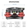 CAVIX Camera Leveler Tripod Leveling Base Tri-Wheel Head for Macro Photography Aluminum w Bubble Level 3 Axis Level with +/-5 Degree Precision Adjustment for DSLR Camera Rotator Panoramic Head LP-64 view 3