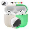 2 in 1 Protective Case Compatible with Apple Airpods Pro 2nd/1st Generation & Airtag Case Combo, Soft Silicone Protective Cover for Women Men with 2 PCS Screen Protector(Glow in Night) view 1