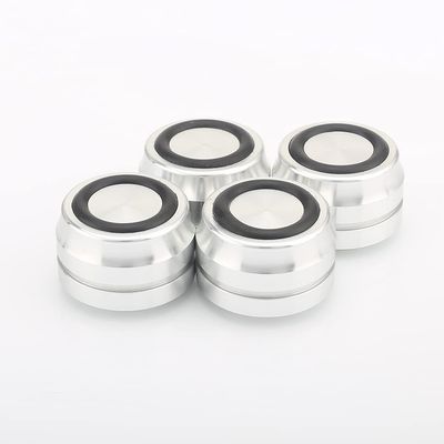 4PCS 33 22mm Feet Speaker Aluminum Alloy Amplifier Stand Spikes DISCS Turntable CD Player Computer DAC Machine Base Feet (Color : Black)