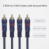 UIInosoo RCA Cable With Ground Wire, 10ft Turntable Gold Plated 2RCA Male to 2RCA Male Stereo Interconnect for Turntable, Preamp, Record Player, Amplifier view 4