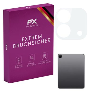 atFoliX Plastic Glass Protective Film compatible with Apple iPad Pro 12,9 Lens 2021, 9H Hybrid-Glass FX Screen Protector