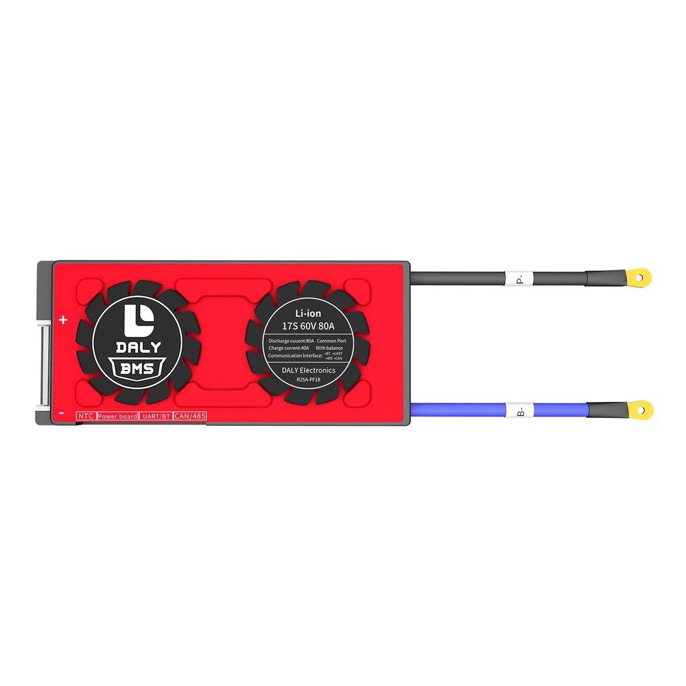DALY SMART BMS Li-ion 17S 60V 80A with Programmable Bluetooth Module and Common Port