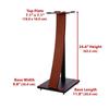EXIMUS One Pair Fixed Height Universal Speaker Floor Stands with Real Wood - Cedar - 290 Series view 3