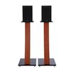 EXIMUS One Pair Fixed Height Universal Speaker Floor Stands with Real Wood - Cedar - 290 Series view 4