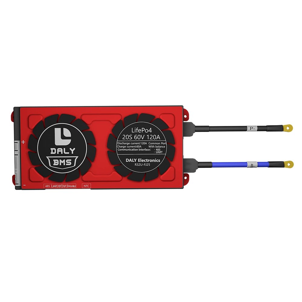 DALY SMART BMS LiFePo4 20S 60V 120A with Programmable Bluetooth Module and Common Port