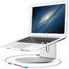XIXIDIAN Laptop Stand,360 Rotation Aluminum Alloy Material Durable Cooling Base Laptop Stands for 11-17Inch Monitor Heightening Stand view 3