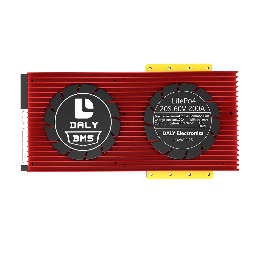 DALY SMART BMS LiFePo4 20S 60V 200A with Programmable Bluetooth Module and Common Port