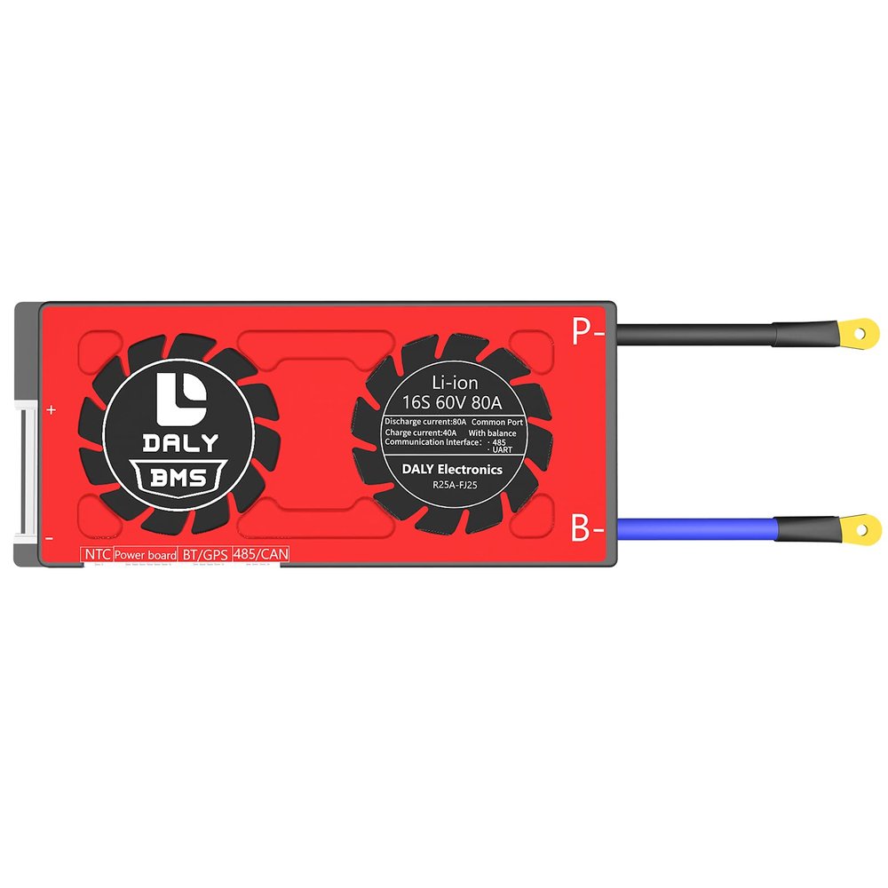 DALY SMART BMS Li-ion 16S 60V 80A with Programmable Bluetooth Module and Common Port