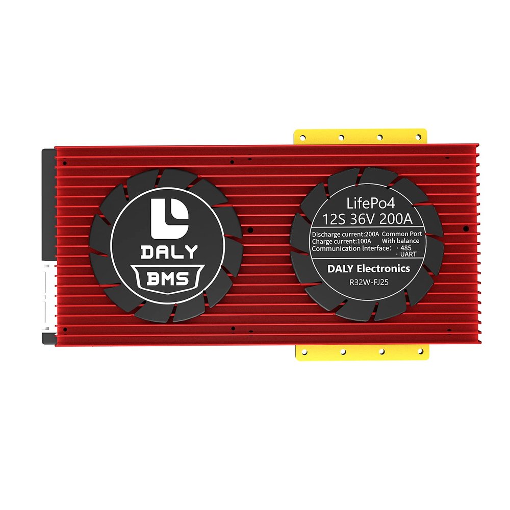 DALY SMART BMS LiFePo4 12S 36V 200A with Programmable Bluetooth Module and Common Port