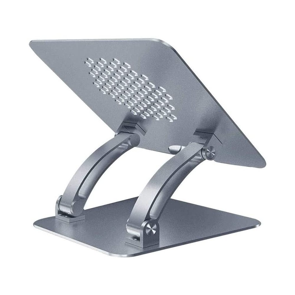 XIXIDIAN Laptop Stand,Foldable Aluminum Notebook Stand,Multi-Angle with Heat-Vent Aluminum Laptop Holder Computer Riser for 10~17In Notebooks (Color : Gray)