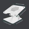 XIXIDIAN Laptop Stand,Foldable Aluminum Notebook Stand,Multi-Angle with Heat-Vent Aluminum Laptop Holder Computer Riser for 10~17In Notebooks (Color : Gray) view 2