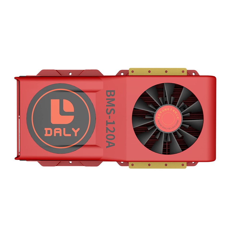 DALY SMART BMS Li-ion 17S 60V 120A with Programmable Bluetooth Module and Common Port Cooling Fan