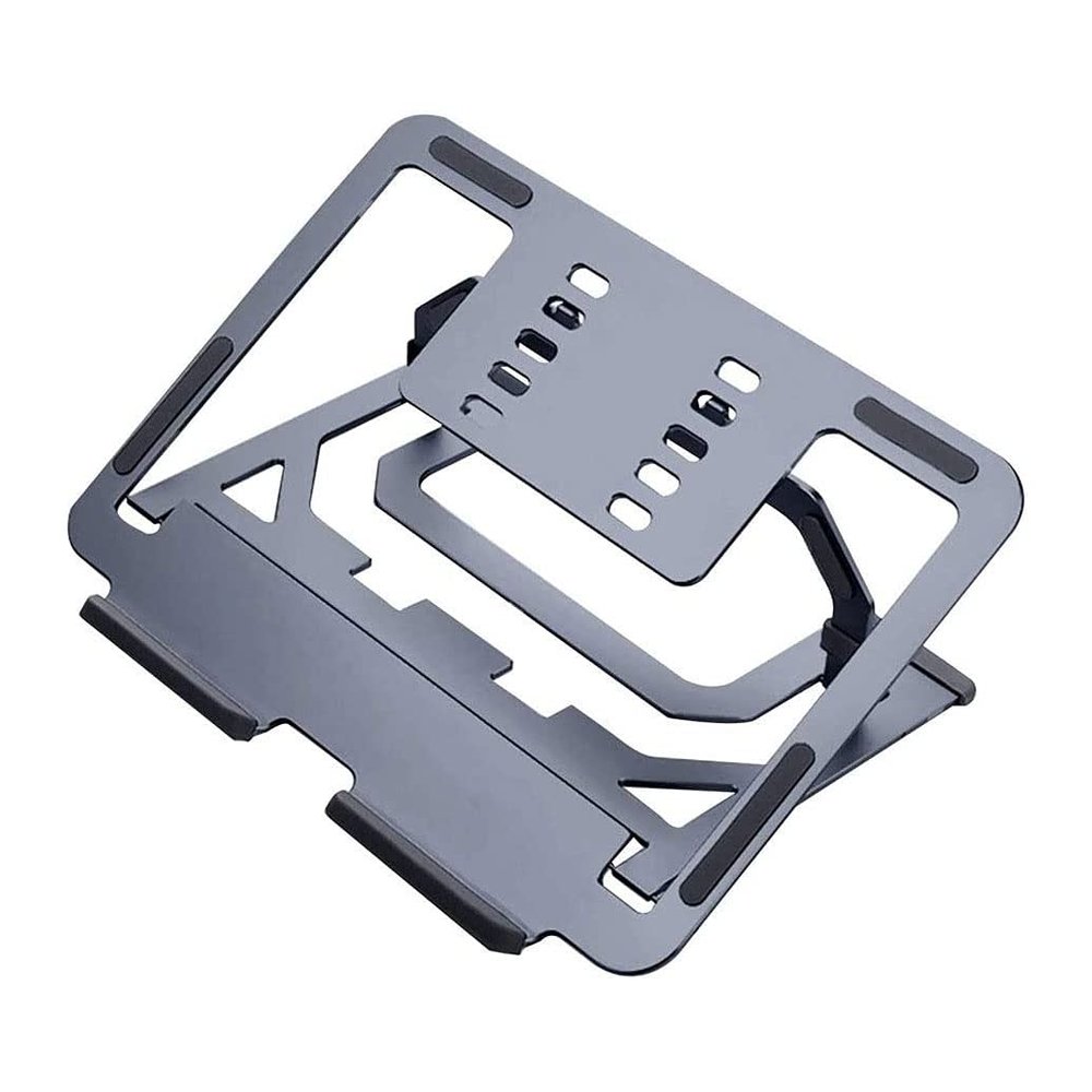 XIXIDIAN Laptop Stand,5 Height Adjustable Portable Lifting Computer BracketFoldable Aluminum Alloy Desktop Heightened Heat Sink for Home/Office (Color : Gray)