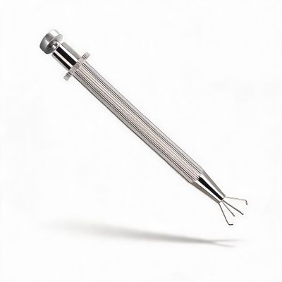 Prong Holder, Professional Jewelry Making Tool with Spring Loaded Plunger for Precise Gemstone Handling Stainless Steel 12cm