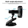 Mini silent clip-on fan rechargeable silent 4- blade stroller fan portable air-cooled 3 -speed desktop USB fan with USB output white view 4