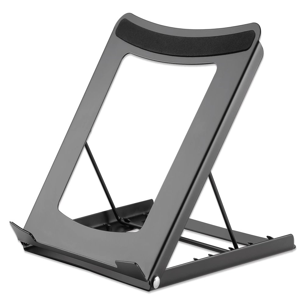 Adjustable laptop and tablet stand