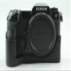 GFX 100S Case, BolinUS Handmade Genuine Real Leather Half Camera Case Bag Cover for Fuji Fujifilm GFX 100S Bottom Opening Version + Hand Strap (Black) view 1