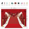 INRUI Red Curtain Stage Photography Background Red Carpet Film Stars Celebrity Party Banner Backdrop (8x6FT) view 3