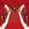INRUI Red Curtain Stage Photography Background Red Carpet Film Stars Celebrity Party Banner Backdrop (8x6FT) view 4