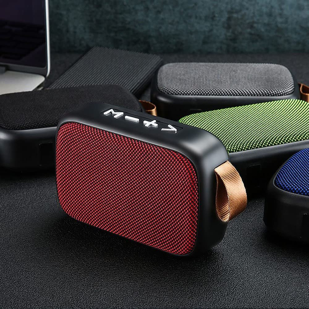 Cuifati Bluetooth Speaker Subwoofer Stereo Portable USB Mini Speaker with FM Radio Louder Volume Crystal Clear Stereo Sound Rich Bass(red)