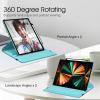 Fintie Rotating Case for iPad Pro 12.9-inch 6th Generation 2022-360 Degree Swiveling Protective Cover with Pencil Holder, Auto Sleep/Wake, Also Fit iPad Pro 12.9" 5th/4th/3rd Gen, Blossom view 4