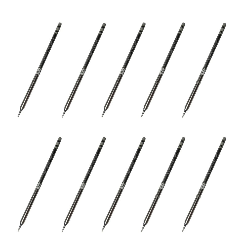T15-BC1 Bevel Single Flat 1.1mm Soldering Tip for FX-9501 FM-2028 FM-2027 FM-2021 FX-950 FX-951 FX-952 FM-202 FM-203 FM-204 FM-206 ACE Tips (10)