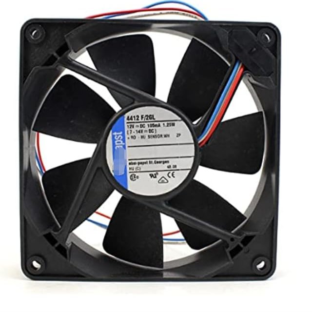 4412F/2GL 12V 120MM Fan DC12V 105mA 1.25W 12025 Silent Cooling Fan
