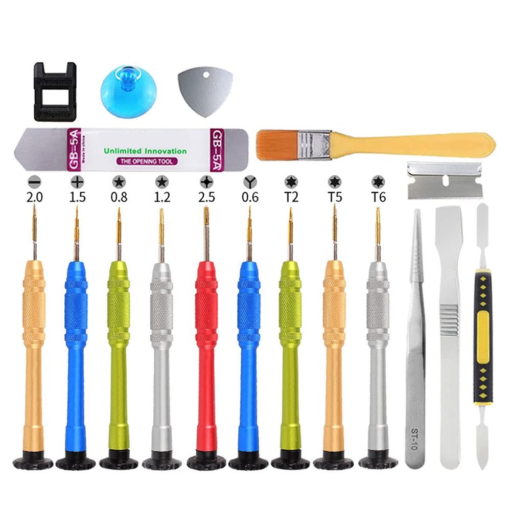 18PCS Mobile Phone Repair Tools Kit 6300 Multifuction Repair Screwdriver Kit Hand Tools Set Suitable for Repair of Mobile Phones,Tablets,Watches,Glasses.
