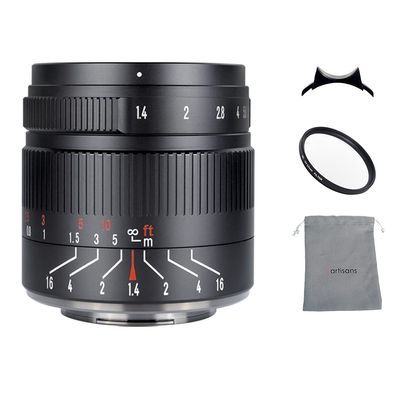 7 Artisans 55mm F1.4 II APS-C Large Aperture Manual Focus Fixed Camera Lens for Canon EOS M Mount Mirrorless Camera