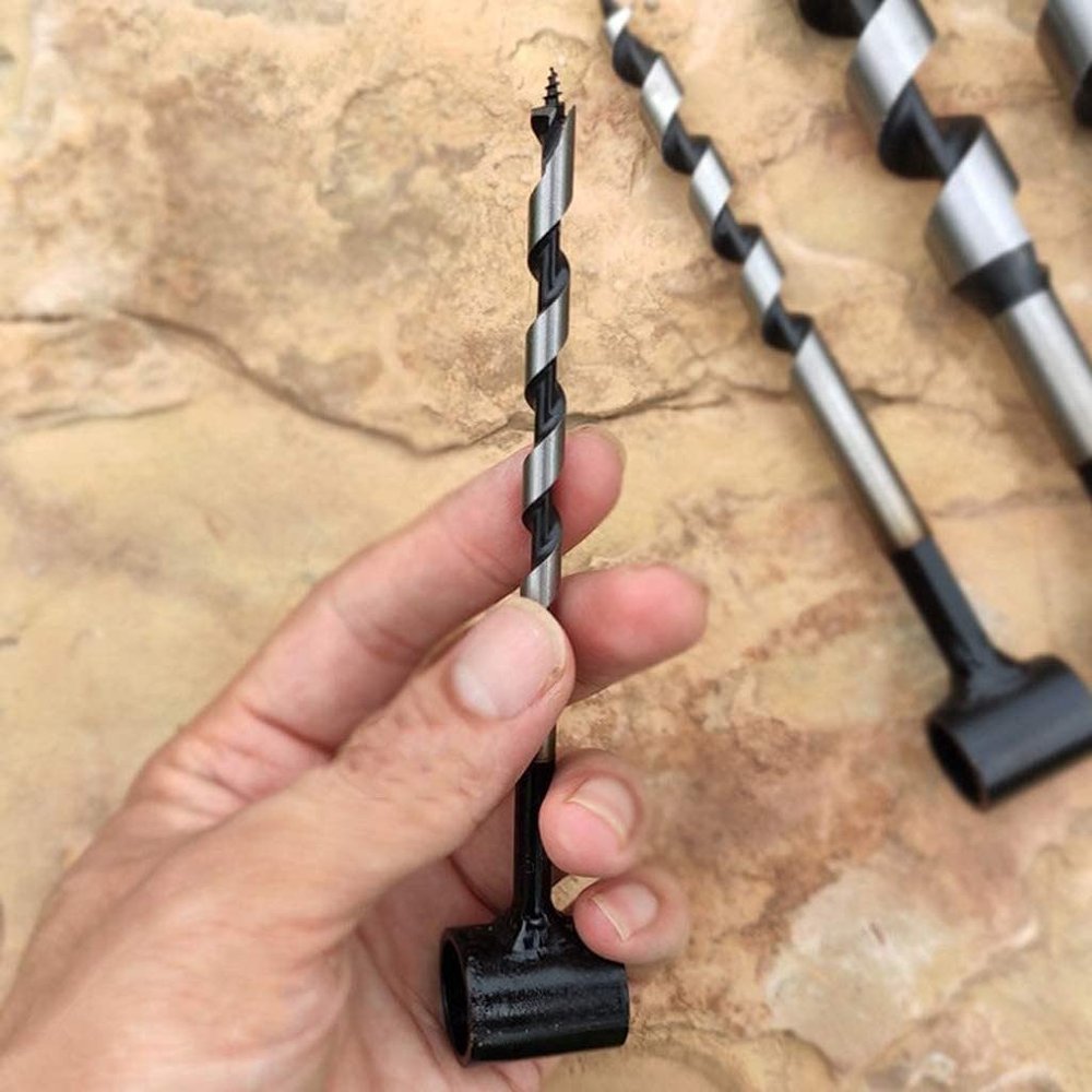 XYXXBB Manual Survival Drill Bit, Premium Auger Bit Manual Hand Wood Drill Bits for Outdoor Camping Survival Emergency Tool - 25mm (Size : 25mm)