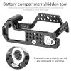 Camera Cage, 5.9x2.3x4.3 Inch Aluminum Alloy Camera Video Protective Cage Multifunction DSLR Camera Rig,with Cold Shoe Mount,for Camera view 2